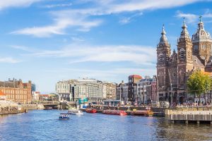 Foto Hafenpanorama von Amsterdam